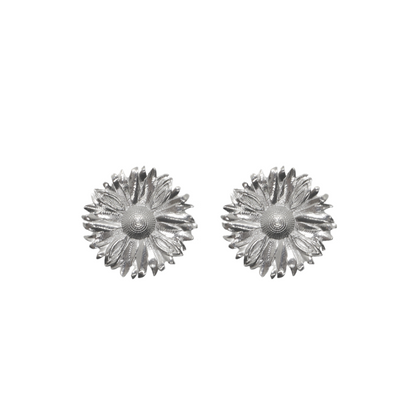 Aros Flor Girasol - silver (B)