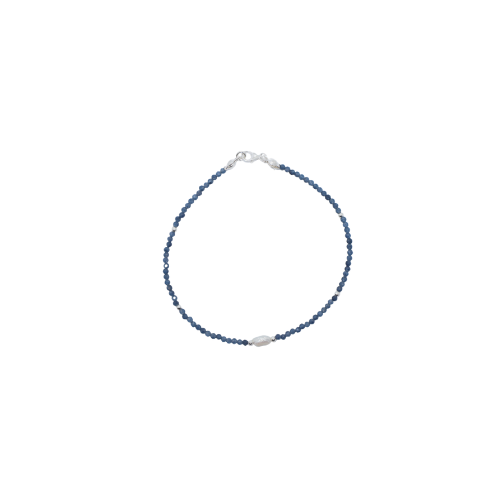 Pulsera Calia Ágata azul - silver